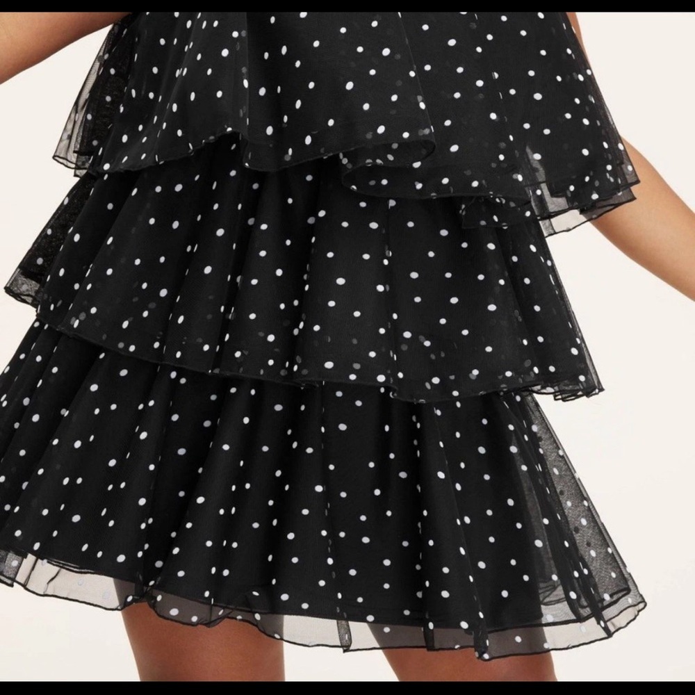 Kate spade  Mini Polka Dot Tiered Mini Dress small - Picture 4 of 12